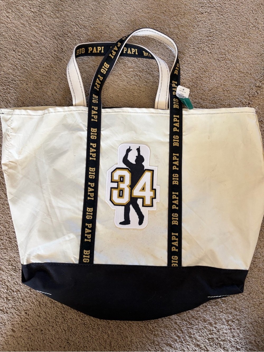 NWT LL Bean Big Papi 34 David Ortiz Boston Red Sox Fenway Park Tarp Tote